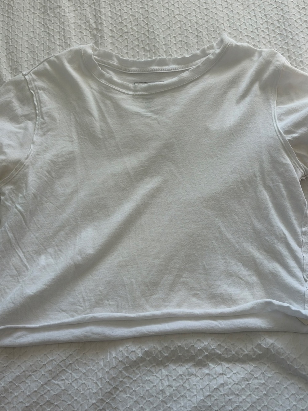 Free People White Short Sleeve Kids Tee